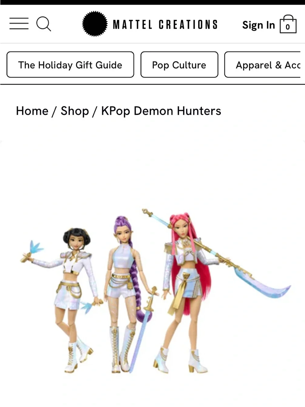 Mattel Creations KPop Demon Hunters HUNTR/X 3-Pack Dolls Sealed with Shipper!